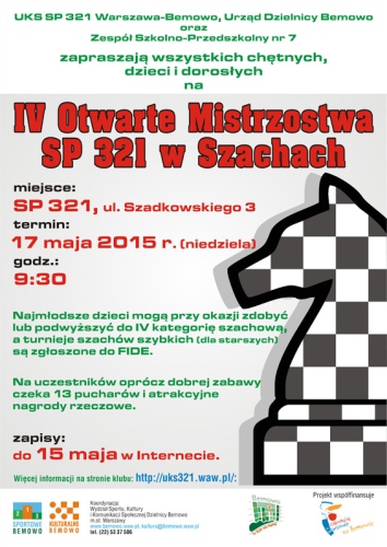 IV Otwarte Mistrzostwa SP 321 w szachach szybkich