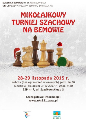 Mikołajkowe turnieje szachowe na Bemowie 28/29/28-29.11.2015